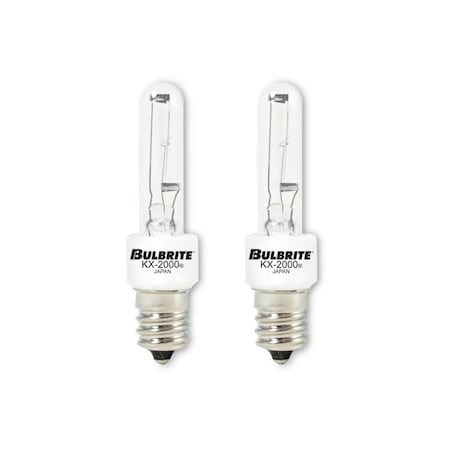 Bulbrite Pack of 2 60 Watt Dimmable Clear T3 Candelabra E12 Krypton/Xenon Bulb, 2PK 861200